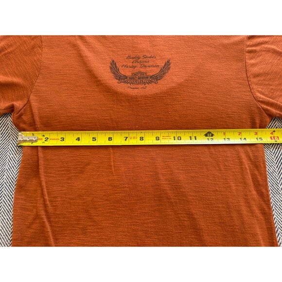 Harley-Davidson Womens Orange Graphic Tee M - Picture 6 of 9